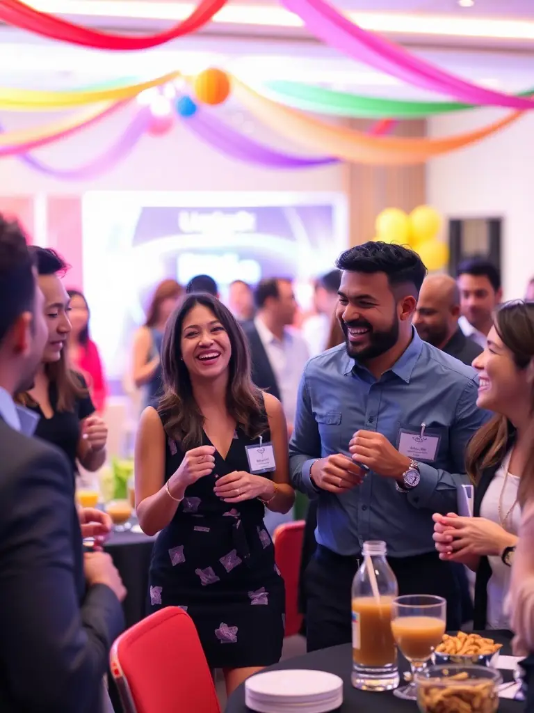 A photo capturing the joyful reactions of attendees at a successful event planned by Altitude Events, emphasizing customer satisfaction.
